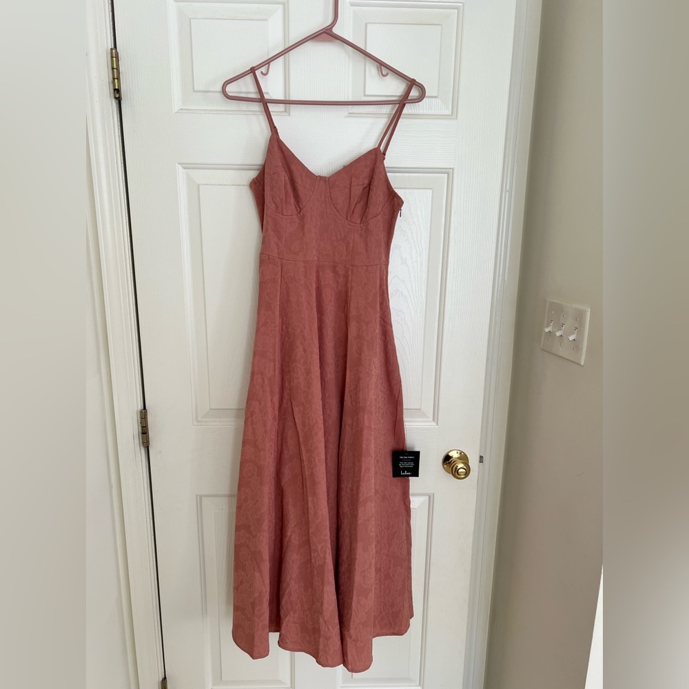 NWT! Lulus Time for Tea Midi Dress - Dusty Rose - Size Small